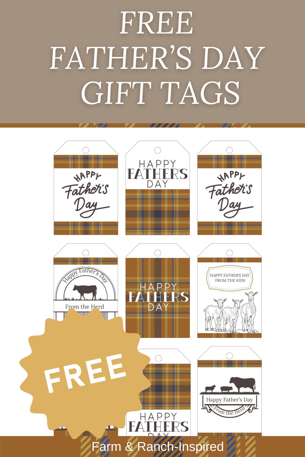 Free Father's Day Gift Tags Printable| For Gifting - A Farm to Keep