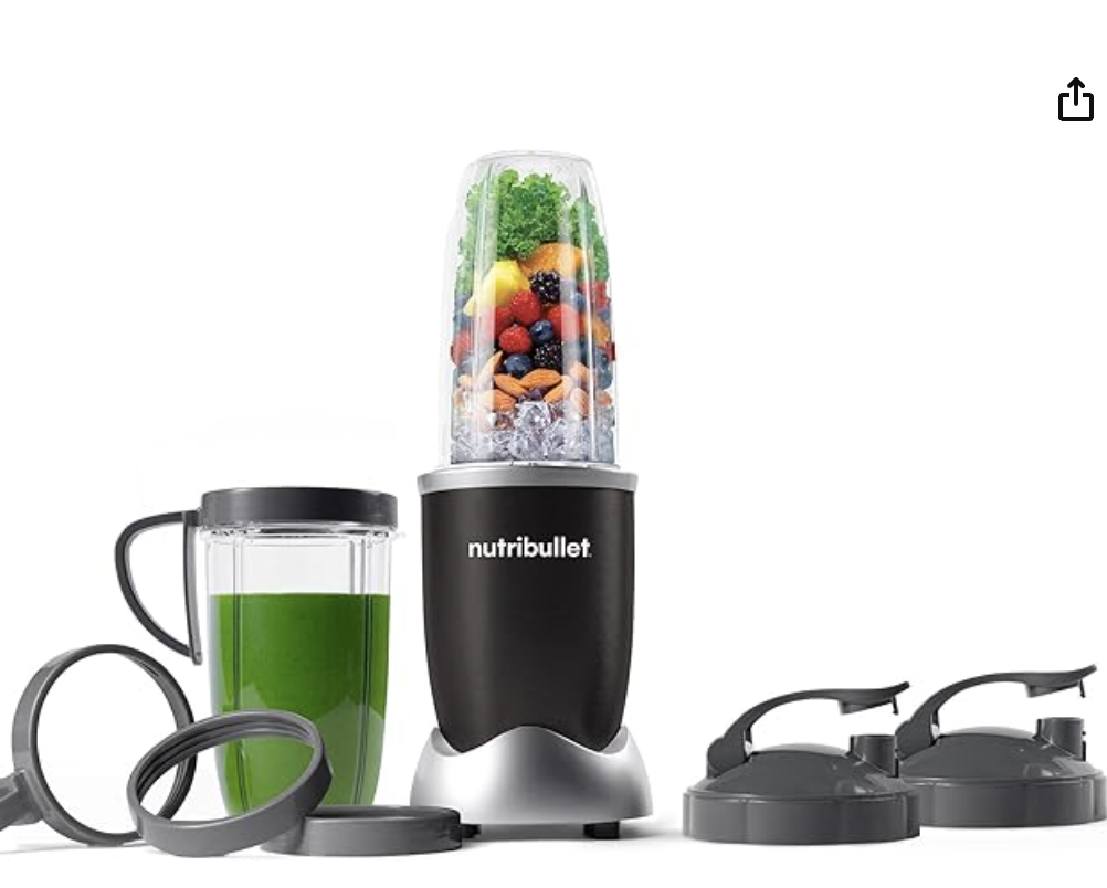 Bullet blender set for blending and grinding herbs.